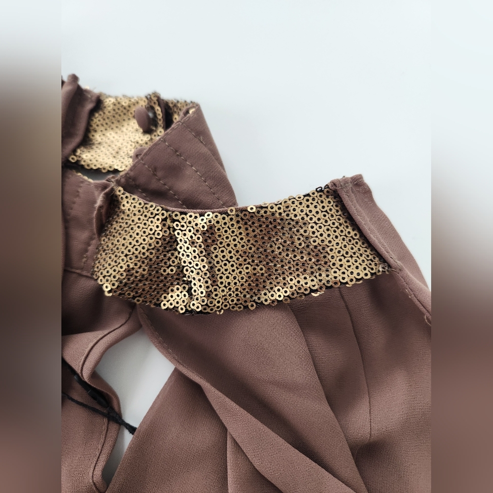W118 By Walter Baker Women's sequin Sleeveless top Brown Size XS NWT - Picture 9 of 13